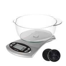 Salter Electronic Kitchen Scale with Jug in Silver