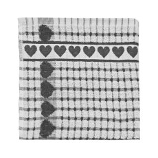 Heart Terry Dark Grey Tea Towel Heart Terry Dark Grey Tea Towel