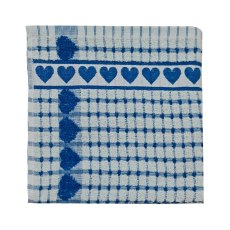 Heart Terry Aqua Tea Towel