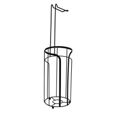 Showerdrape Dante Black Toilet Roll Holder & Spare Combo Showerdrape Dante Black Toilet Roll Holder & Spare Combo