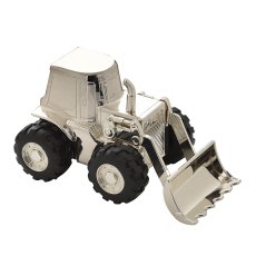 Bambino Silver Plated Front Loading Digger Money Box Bambino Silver Plated Front Loading Digger Money Box