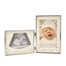 Bambino Silver Effect Double Scan Frame Bambino Silver Effect Double Scan Frame