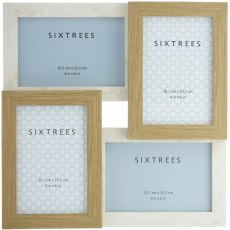Sixtrees Star White and Oak Aperture Photo Frame Sixtrees Star White and Oak Aperture Photo Frame