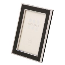 Sixtrees Abbey Black Polished Silver 8" x 10 Photo Frame