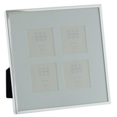 Sixtrees Park Lane Silver Plated Four Aperture Photo Frame