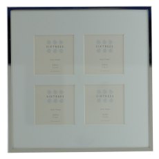 Sixtrees Park Lane Silver Plated Four Aperture Photo Frame Sixtrees Park Lane Silver Plated Four Aperture Photo Frame