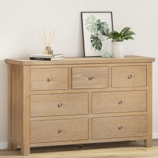 Silverdale Oak 3 Over 4 Chest of Drawers