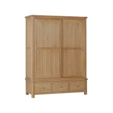 Silverdale Oak Large Robe 2 Sliding Door Wardrobe