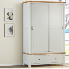 Silverdale Painted Large Robe 2 Sliding Door Wardrobe