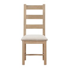 Silverdale Fabric Ladder Back Chair Pair