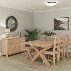 Silverdale 1.8m Extendable Table with Crossed Legs