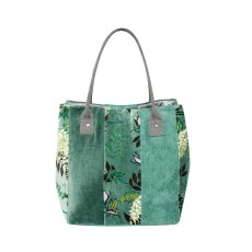 Earth Squared Jade Printed Velvet Slouch Tote Bag Earth Squared Jade Printed Velvet Slouch Tote Bag