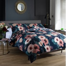 The Lyndon Company Paper Poppies Single Duvet Cover Set