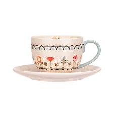 Cath Kidston Painted Table Teacup & Saucer Set Cath Kidston Painted Table Teacup & Saucer Set