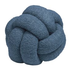 Furn Boucle Knot Fleece Cushion Blue Furn Boucle Knot Fleece Cushion Blue