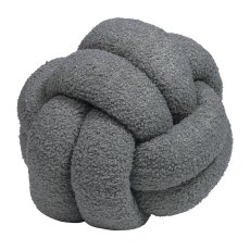 Furn Boucle Knot Fleece Cushion Charcoal Furn Boucle Knot Fleece Cushion Charcoal