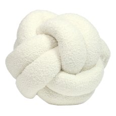 Furn Boucle Knot Fleece Cushion Ecru Furn Boucle Knot Fleece Cushion Ecru