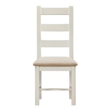 Silverdale Painted Ladder Back Fabric Seat Chair