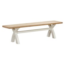 Silverdale Painted Cross Leg Bench