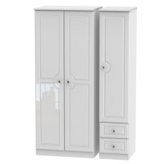 Edinburgh Triple Plain Wardrobe with Drawers