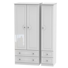 Edinburgh Triple Wardrobe with 2 Drawers