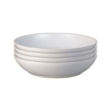 Denby Elements Stone White 4 Piece Pasta Bowl Set