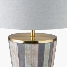 Kerala Distressed Sage Wood Table Lamp