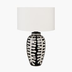 Elkorn Black and White Tall Coral Ceramic Table Lamp Elkorn Black and White Tall Coral Ceramic Table Lamp