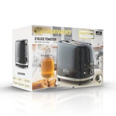 Daewoo Honeycomb 2 Slice Black Toaster