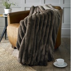 Balmoral Ultra Plush Ribbed Fur Mocha Throw Balmoral Ultra Plush Ribbed Fur Mocha Throw