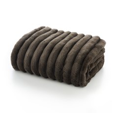 Balmoral Ultra Plush Ribbed Fur Mocha Throw Balmoral Ultra Plush Ribbed Fur Mocha Throw