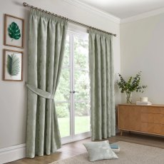 Curtina Bramford Green Ready Made Curtains W117cm x D183cm Curtina Bramford Green Ready Made Curtains W117cm x D183cm