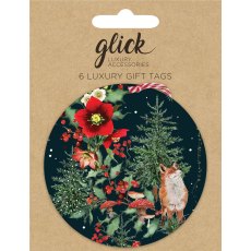 Glick Enchanted Teal Woodland Multipack of Gift Tags
