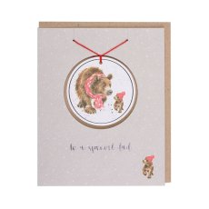 Wrendale Special Dad Bear Christmas Decoration Card Wrendale Special Dad Bear Christmas Decoration Card