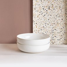 Moods White Pasta Bowl 2pk Moods White Pasta Bowl 2pk