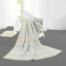 Biederlack Cotton Rich Sage Stripe Throw Biederlack Cotton Rich Sage Stripe Throw