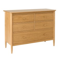 Ercol Teramo 5 Drawer Wide Chest of Drawers Ercol Teramo 5 Drawer Wide Chest of Drawers