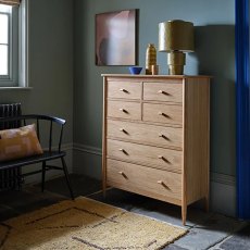 Ercol Teramo 7 Drawer Tall Wide Chest of Drawers Ercol Teramo 7 Drawer Tall Wide Chest of Drawers