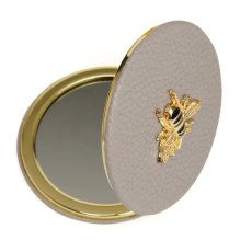 Alice Wheeler Grey Round Compact Mirror