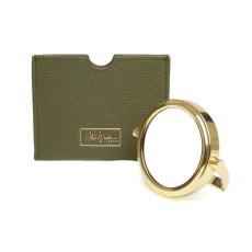 Alice Wheeler Olive Mirror and Pouch Alice Wheeler Olive Mirror and Pouch