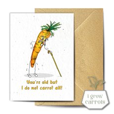 The Seed Card Company Old Carrot Birthday Card