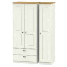 Elizabeth Triple 2 Drawer Wardrobe Elizabeth Triple 2 Drawer Wardrobe