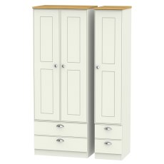 Elizabeth Tall Triple Wardrobe with Double Drawers