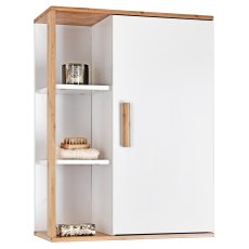 Showerdrape Cassino Bamboo White Single Wall Cabinet Showerdrape Cassino Bamboo White Single Wall Cabinet