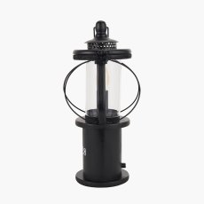 Pacific Gibson Black Wood Lantern Table Lamp