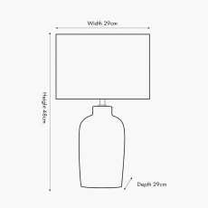Pacific Soren Matt Grey Ceramic Table Lamp