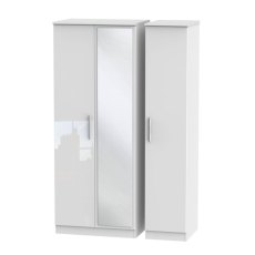 Kingsley Triple 2 Drawer Mirrored Wardrobe Kingsley Triple 2 Drawer Mirrored Wardrobe