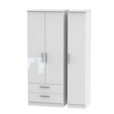 Kingsley Tall Triple 2 Drawer Wardrobe