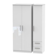 Kingsley Triple Plain Wardrobe with Drawer