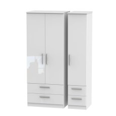Kingsley Triple 2 Drawer with Drawer Wardrobe Kingsley Triple 2 Drawer with Drawer Wardrobe